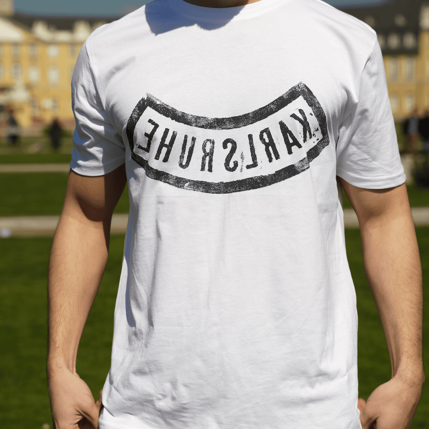 Karlsruhe schwarz - weißes Unisex Shirt