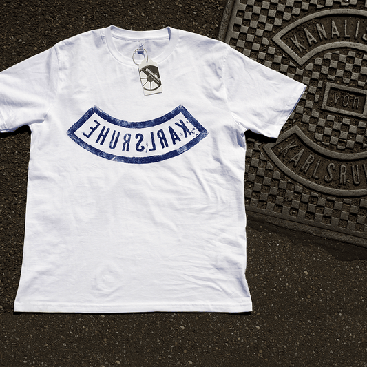 Karlsruhe blau - weißes Unisex Shirt