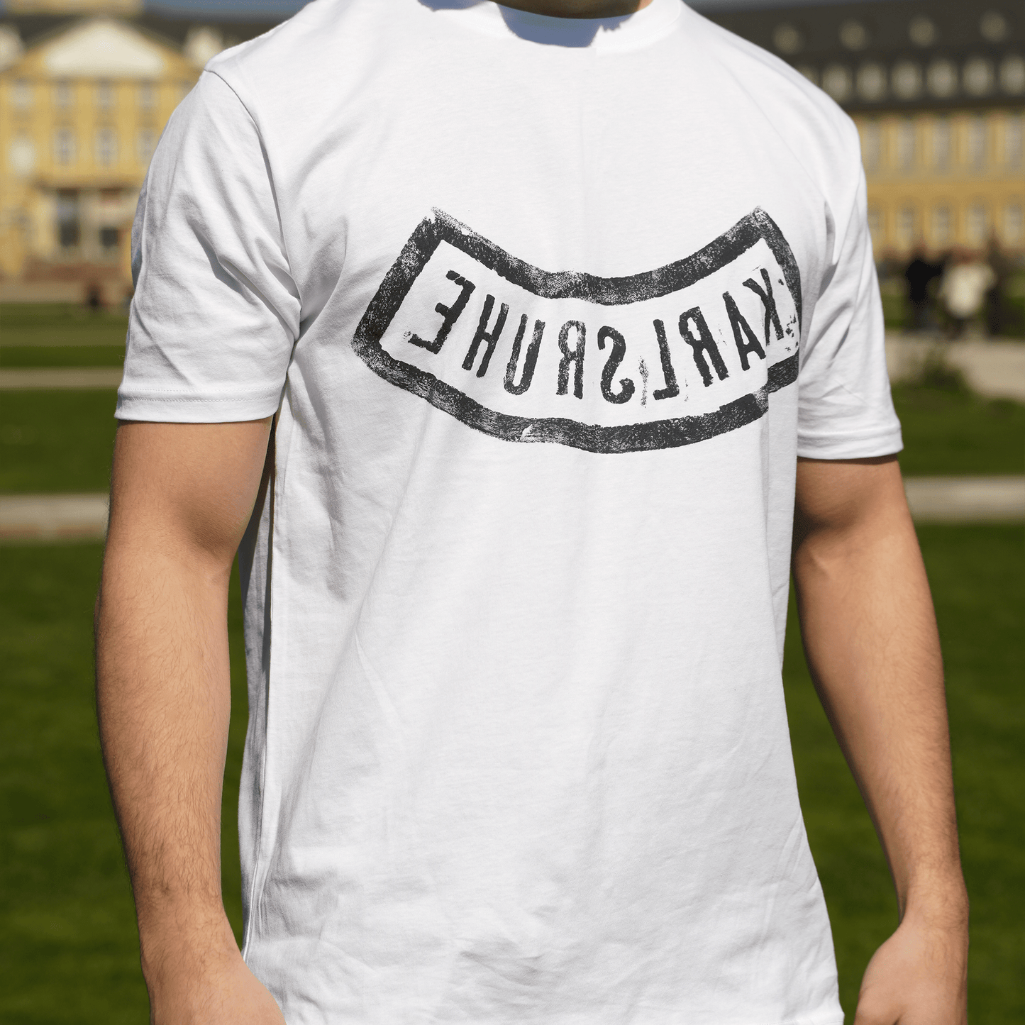 Karlsruhe schwarz - weißes Unisex Shirt